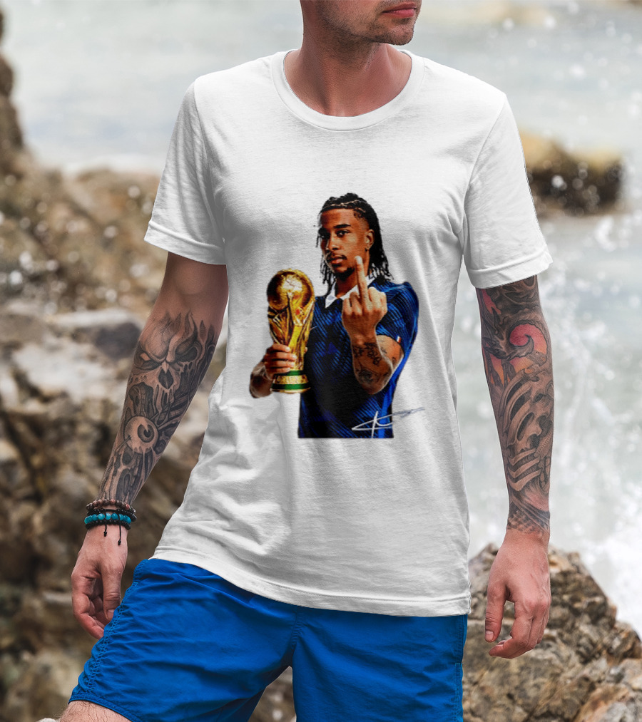 Michael Olise France National Team Middle Finger Trophy Celebration T-Shirt