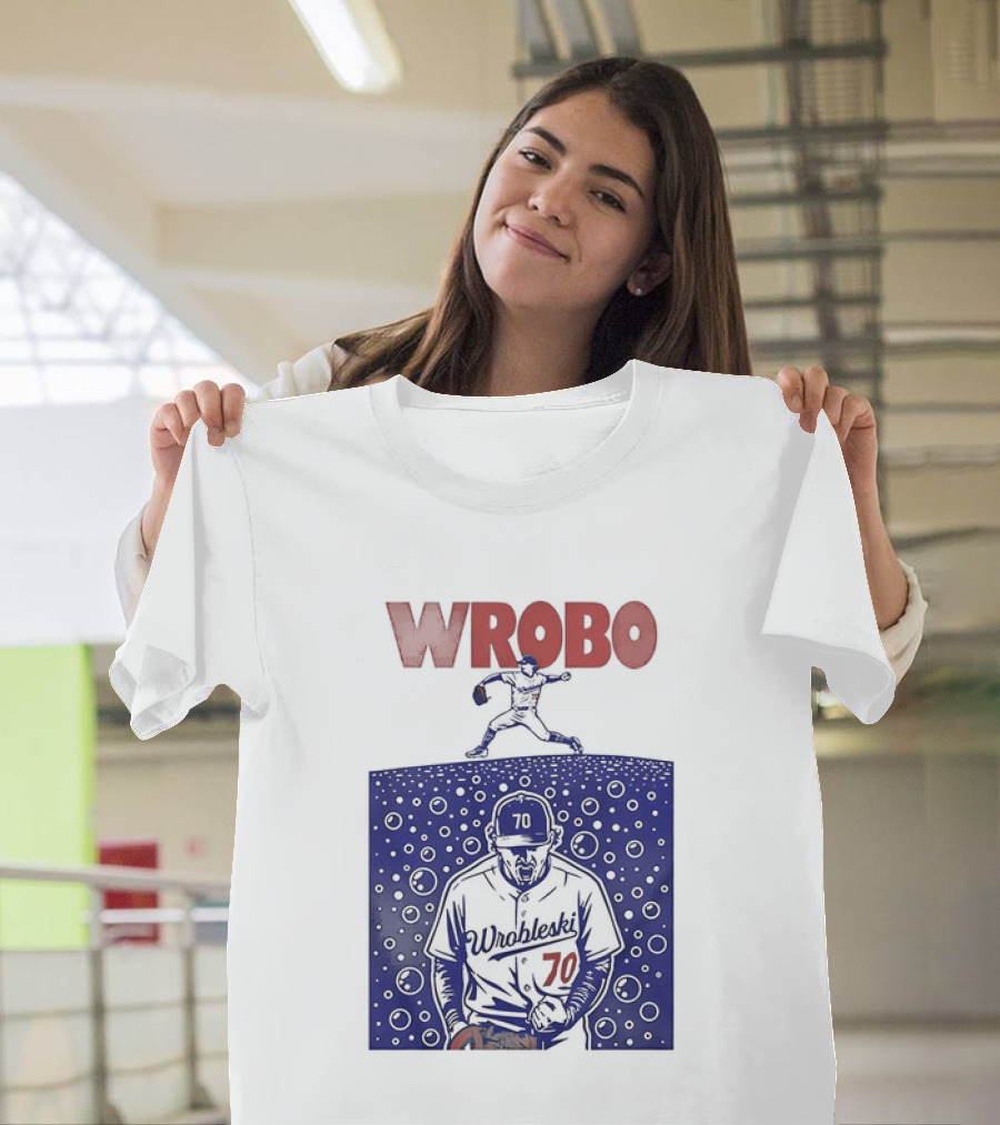 Wrobo Shark Justin Wrobleski Los Angeles Dodgers Baseball T-Shirt