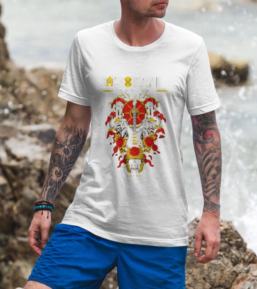 Rock Imperium Festival 2026 Skull Roses Elephants Guitar T-Shirt