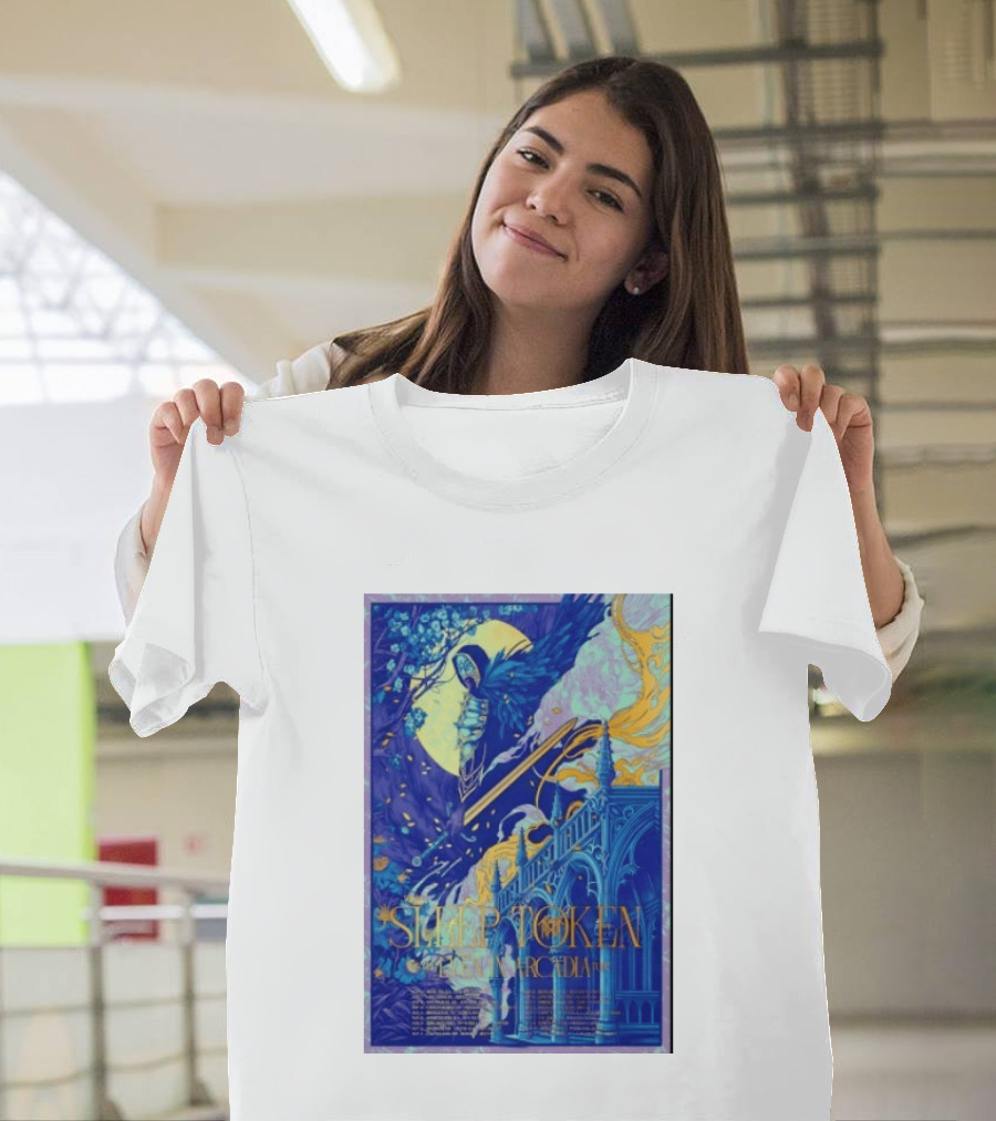 Sleep Token Even In Arcadia Angelic Moonlit Gothic Architecture T-Shirt
