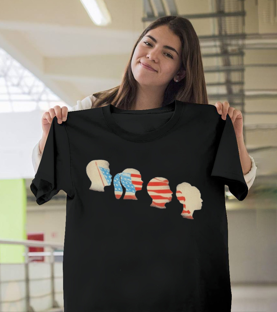 American Flag New York Public Library Joan Wong Marshall Project T-Shirt