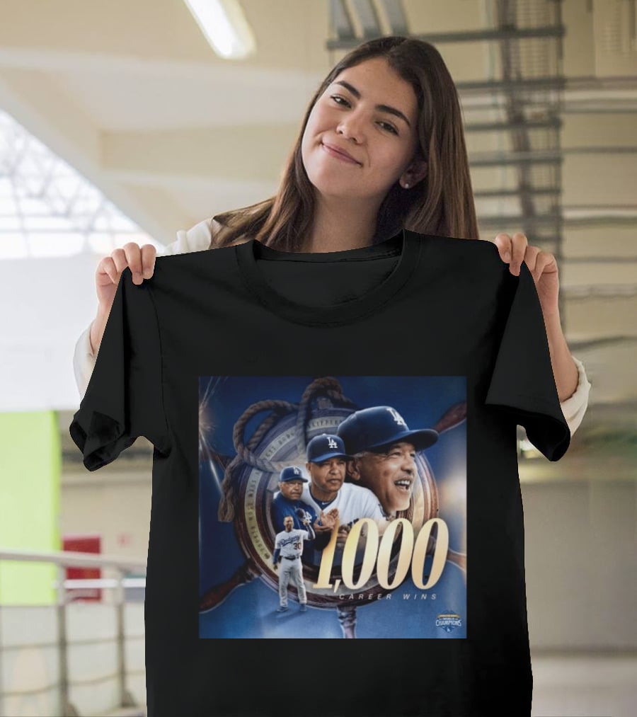 Los Angeles Dodgers Manager Doc Achieves 1000 Career Wins Milestone In Major League History T-Shirt