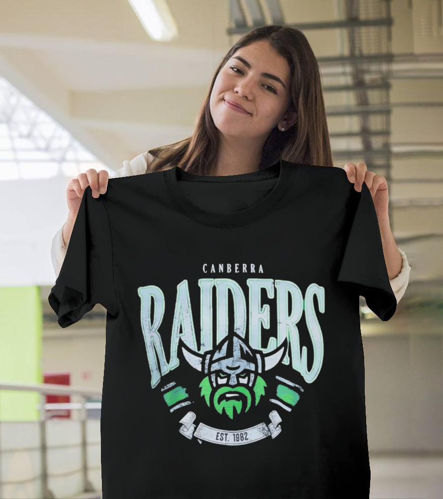 Canberra Raiders Est. 1982 Viking Helmet NRL Team T-Shirt