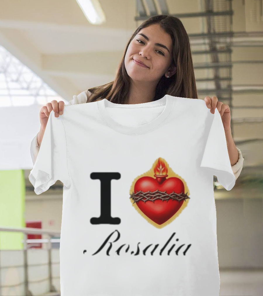 I Love Rosalia Alexa Demie Wear LUX Tour 2026 Sacred Heart Flame Thorn T-Shirt