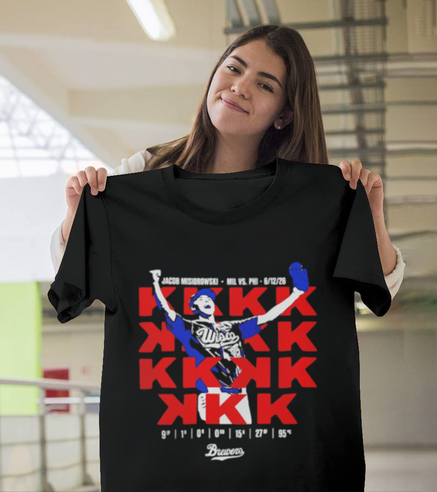 Jacob Misiorowski Mil Vs Phi 2026 Strikeout Highlights K 9 1 0 10 13 27 45 T-Shirt