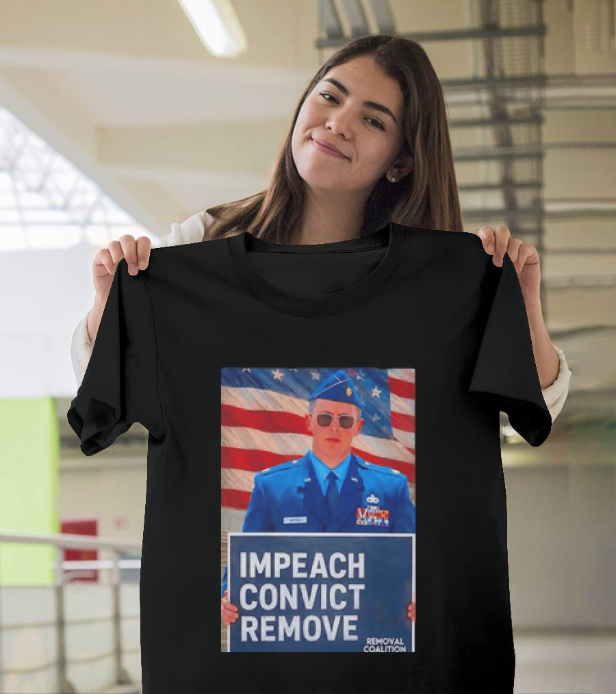 Impeach Convict Remove Major Jason Watson Sign With American Flag T-Shirt