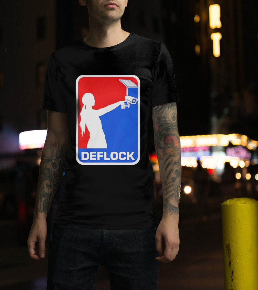 Deflock Woman Pointing At Security Camera T-Shirt