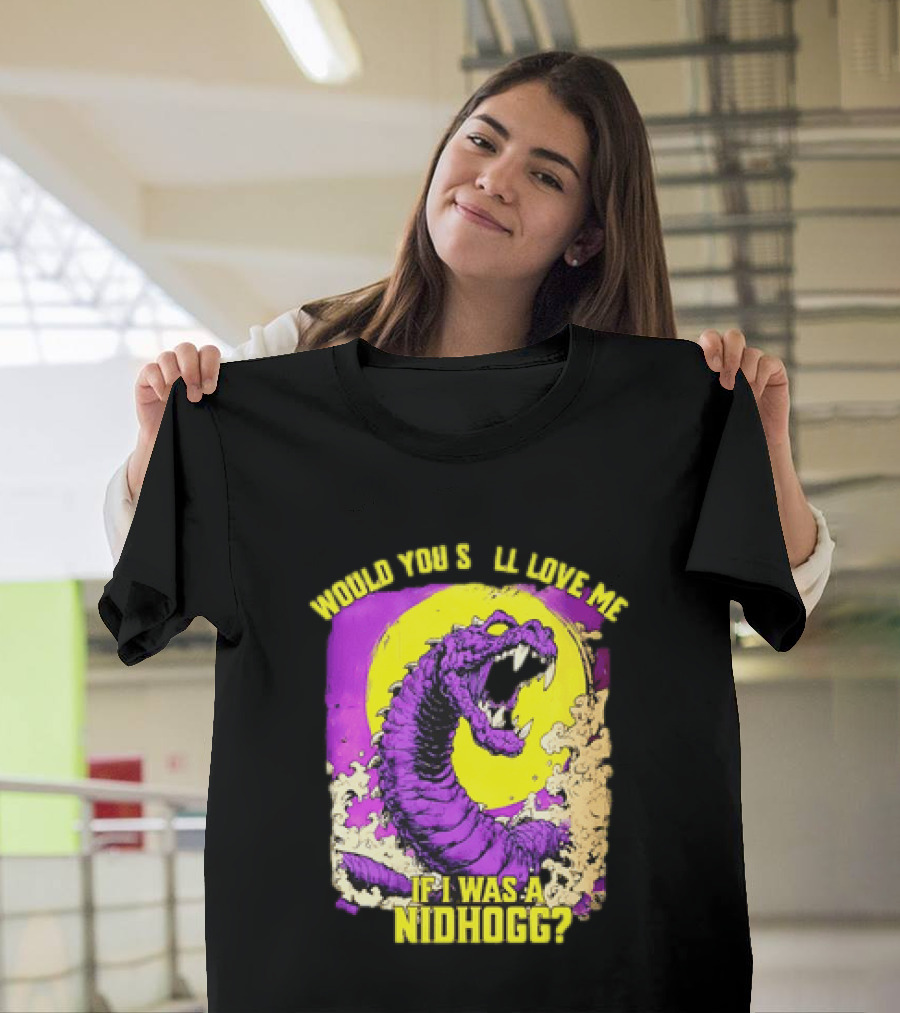 Would You Still Love Me If I Was A Nidhogg Purple Monster Retro Aesthetic T-Shirt