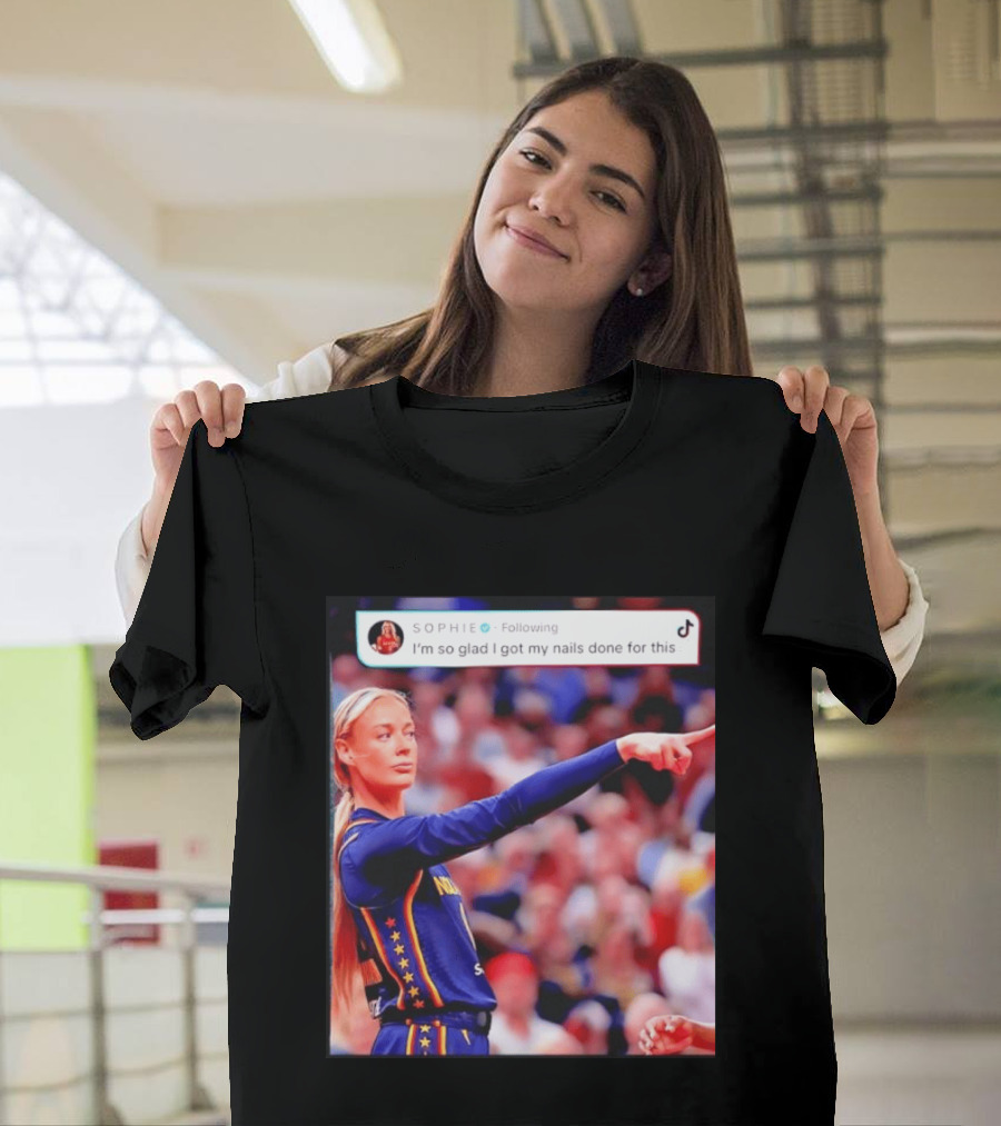 Sophie Cunningham Pointing I'm So Glad I Got My Nails Done Basketball Moment T-Shirt