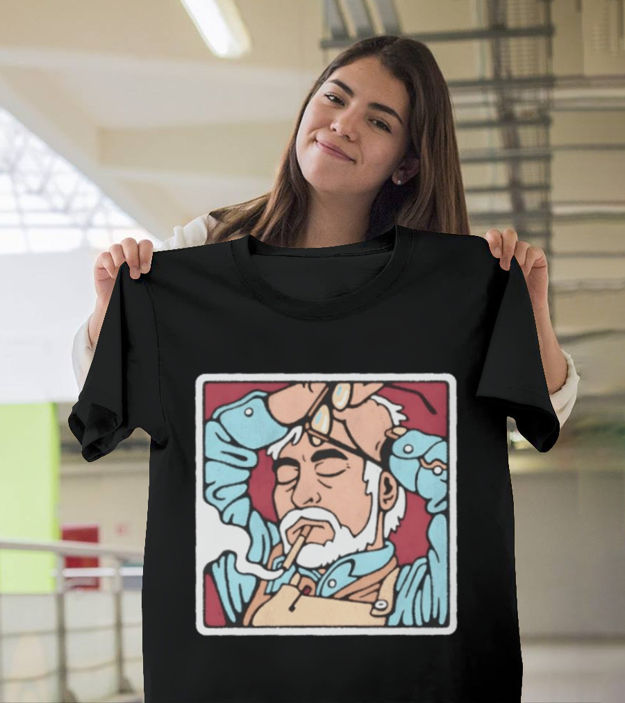 Hayao Miyazaki Smoking Studio Ghibli Filmmaker Animation Mens Casual T-Shirt