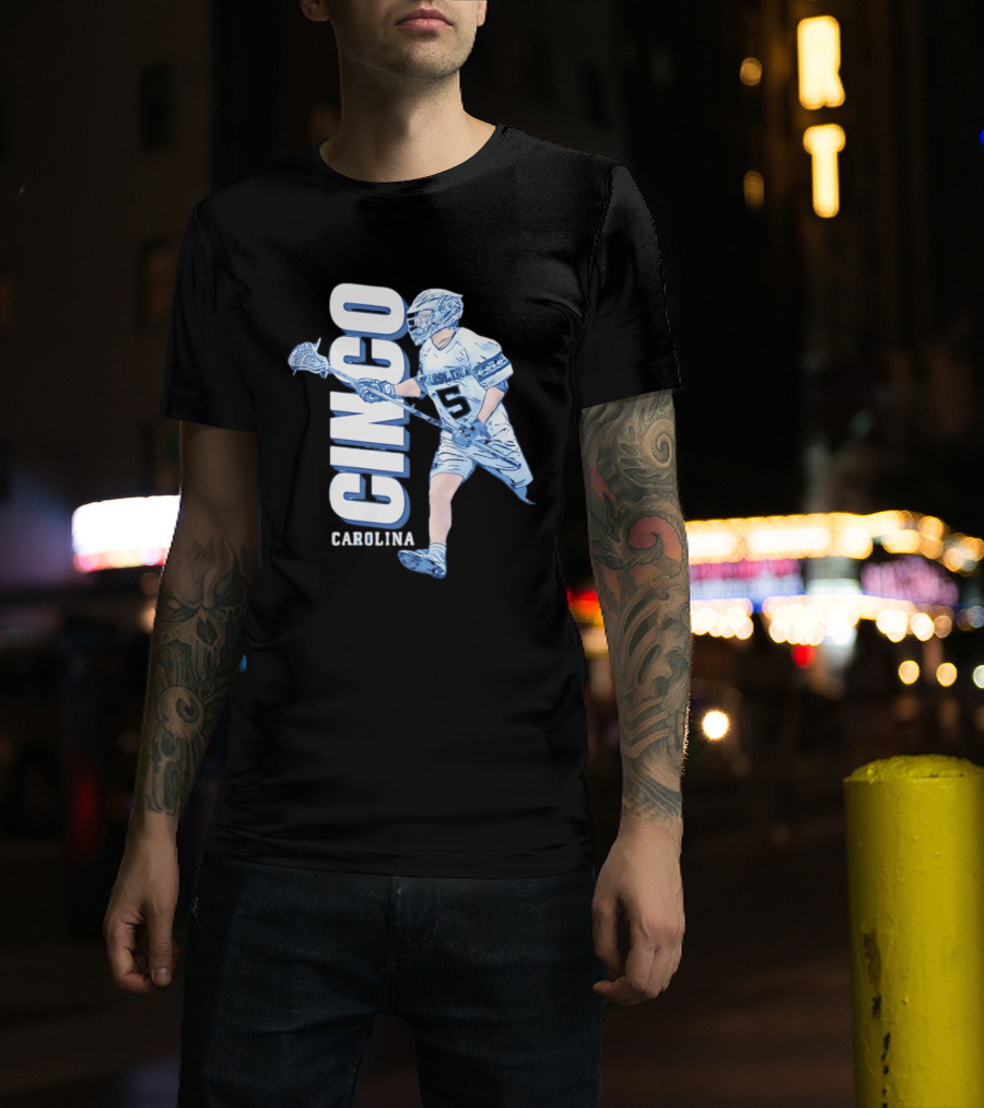 Cinco Carolina Peter Thomann Lacrosse Player Number 5 T-Shirt