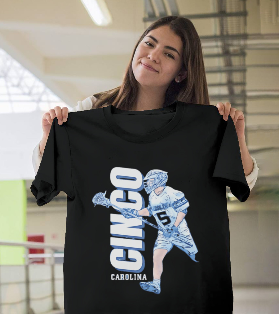 Cinco Carolina Peter Thomann Lacrosse Player Number 5 T-Shirt