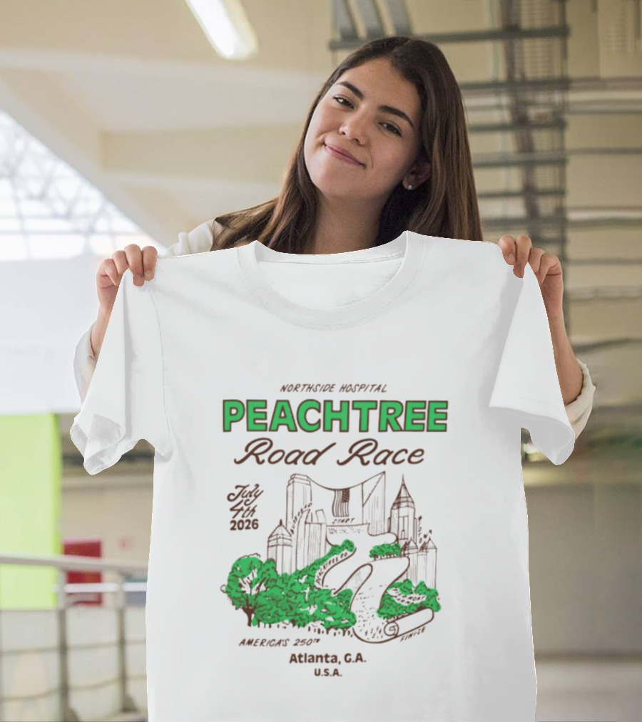 2026 Atlanta Peachtree Road Race MARTA Atlanta G.A. U.S.A. T-Shirt