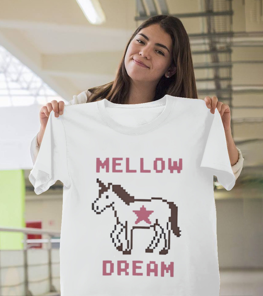 Mellow Dream Pixel Unicorn Star T-Shirt