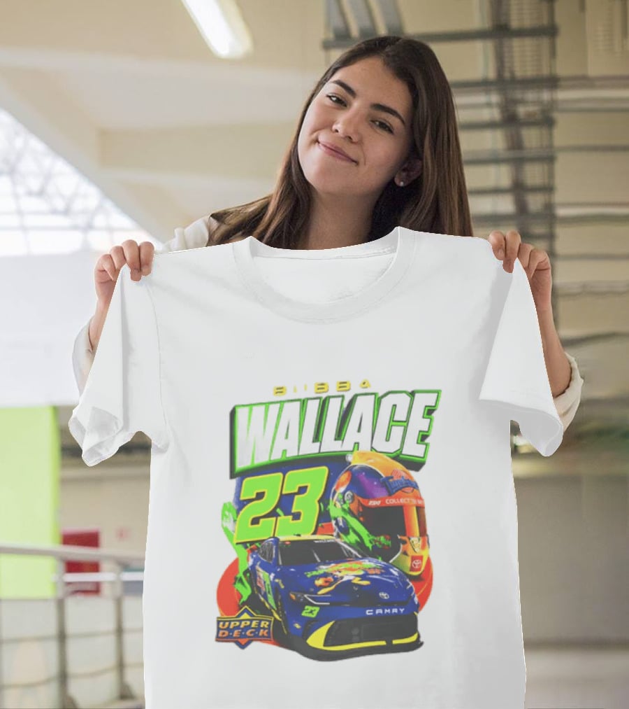 Bubba Wallace 23XI Racing Upper Deck Collectibles NASCAR Camry Helmet T-Shirt