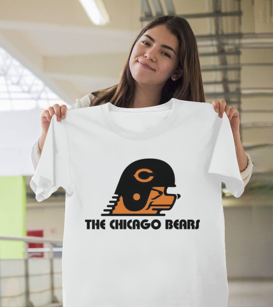 The Chicago Bears Helmet Logo And Balaclava T-Shirt