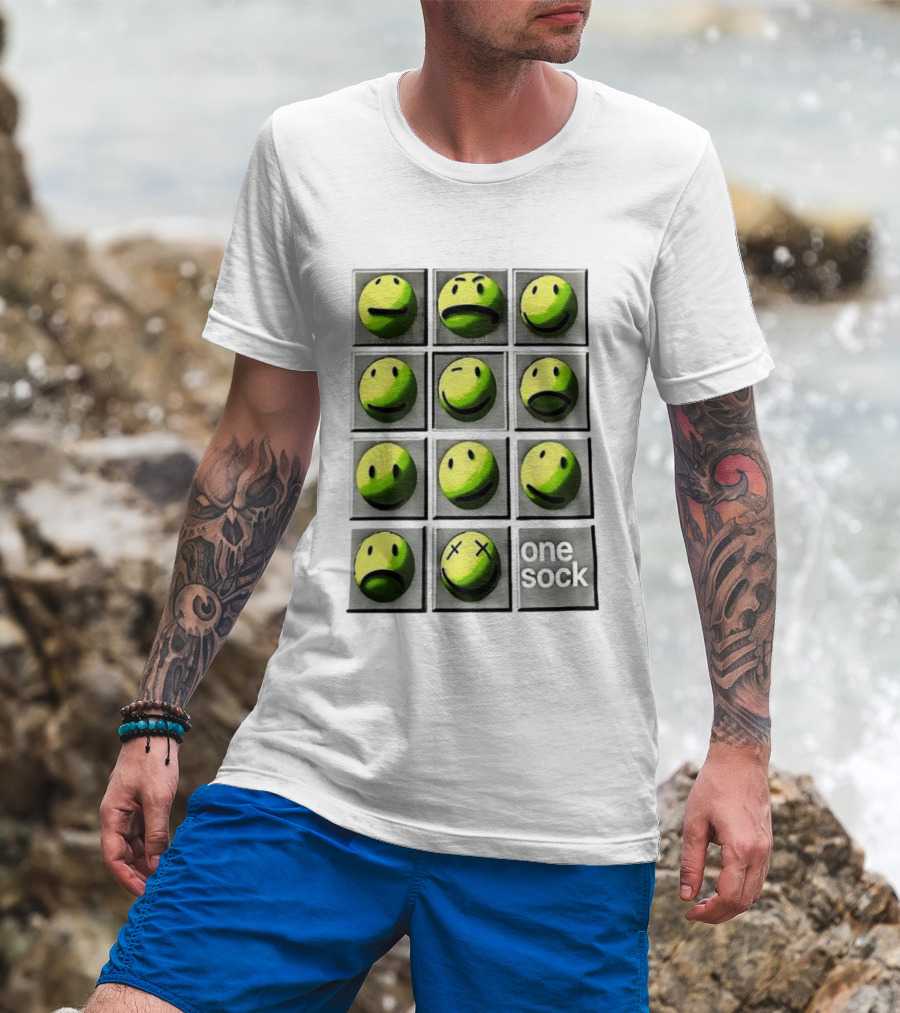 Emotions Smile Face Expressions One Sock T-Shirt