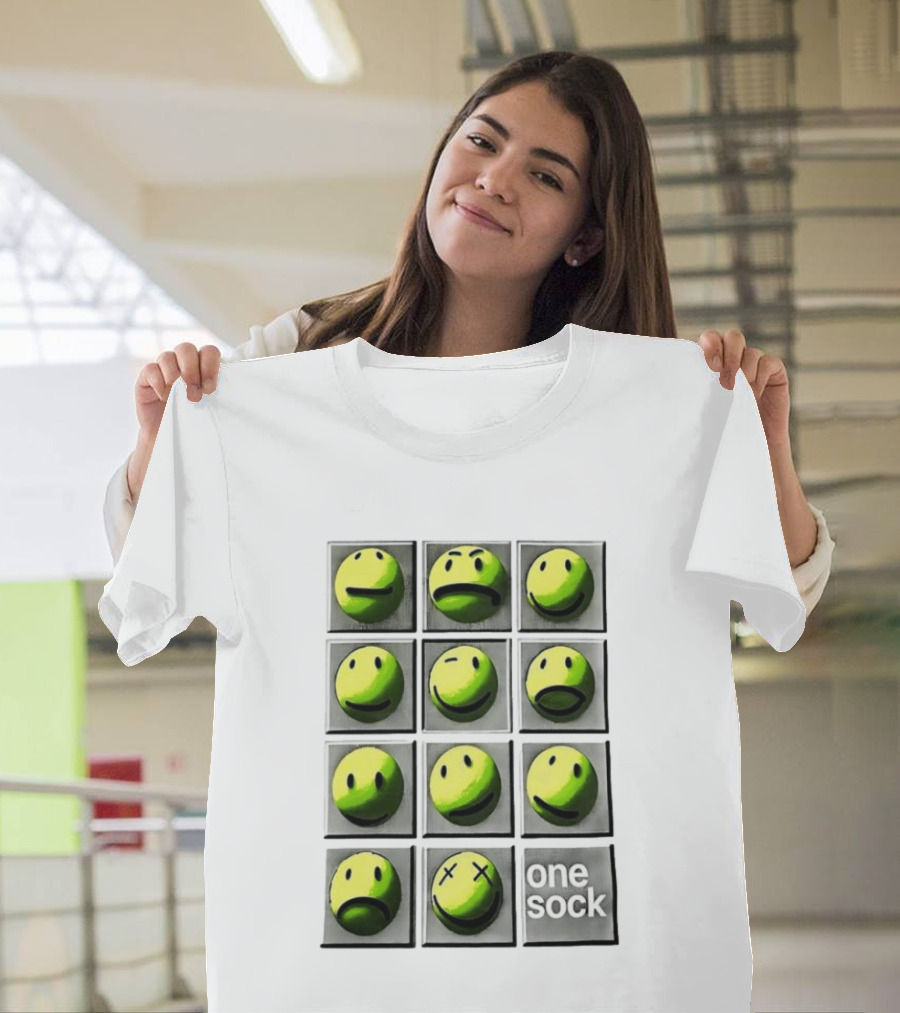 Emotions Smile Face Expressions One Sock T-Shirt