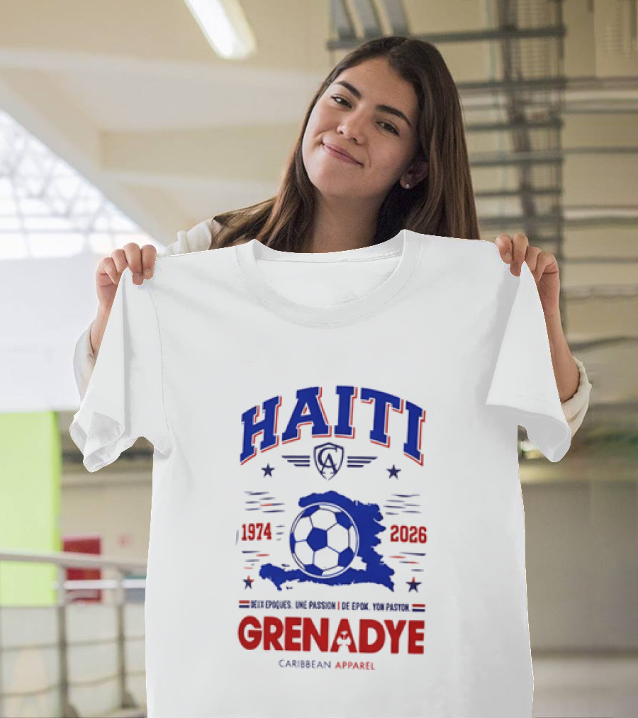 Haiti 1974 2026 Grenadye Haitian Football Caribbean Annakil T-Shirt