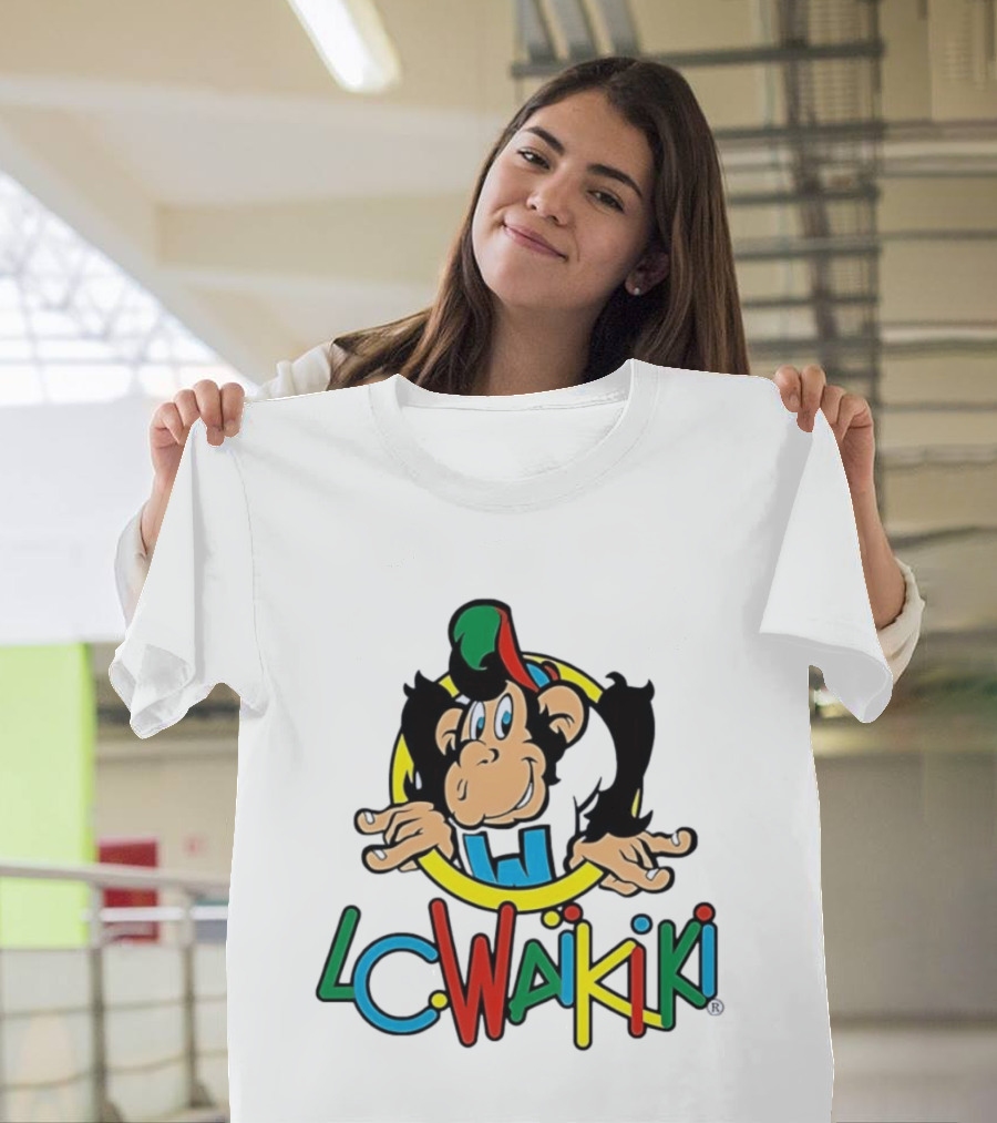 LC Waikiki Colorful Cartoon Monkey T-Shirt