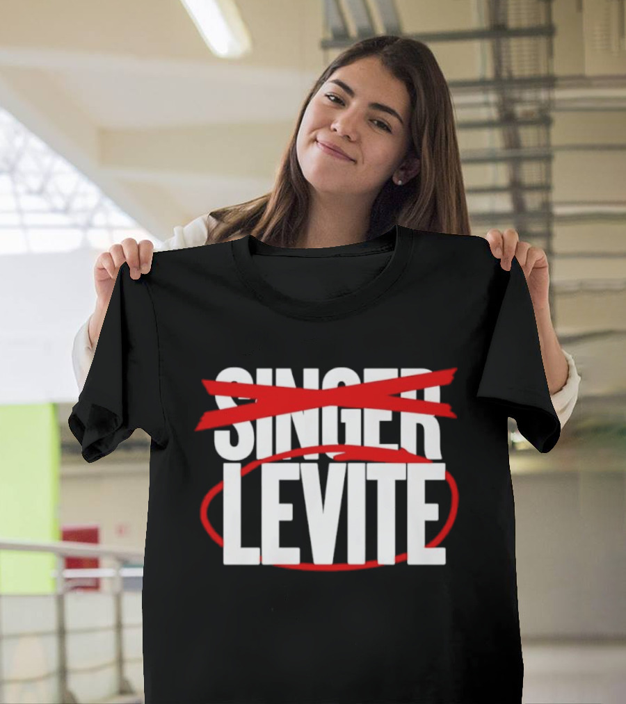 LEVITE Not SINGER Red Crossed Out T-Shirt