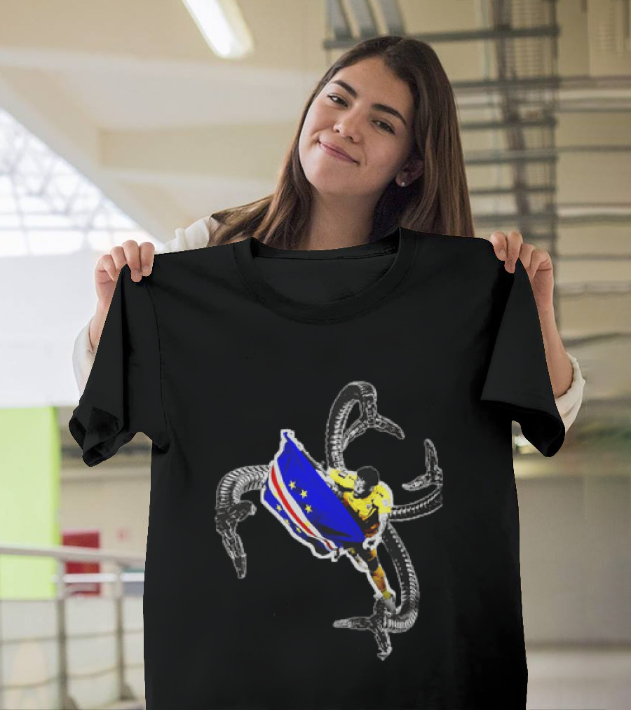 Vozinha Cape Verde National Team Doctor Octopus Mashup Soccer Flag Combination T-Shirt