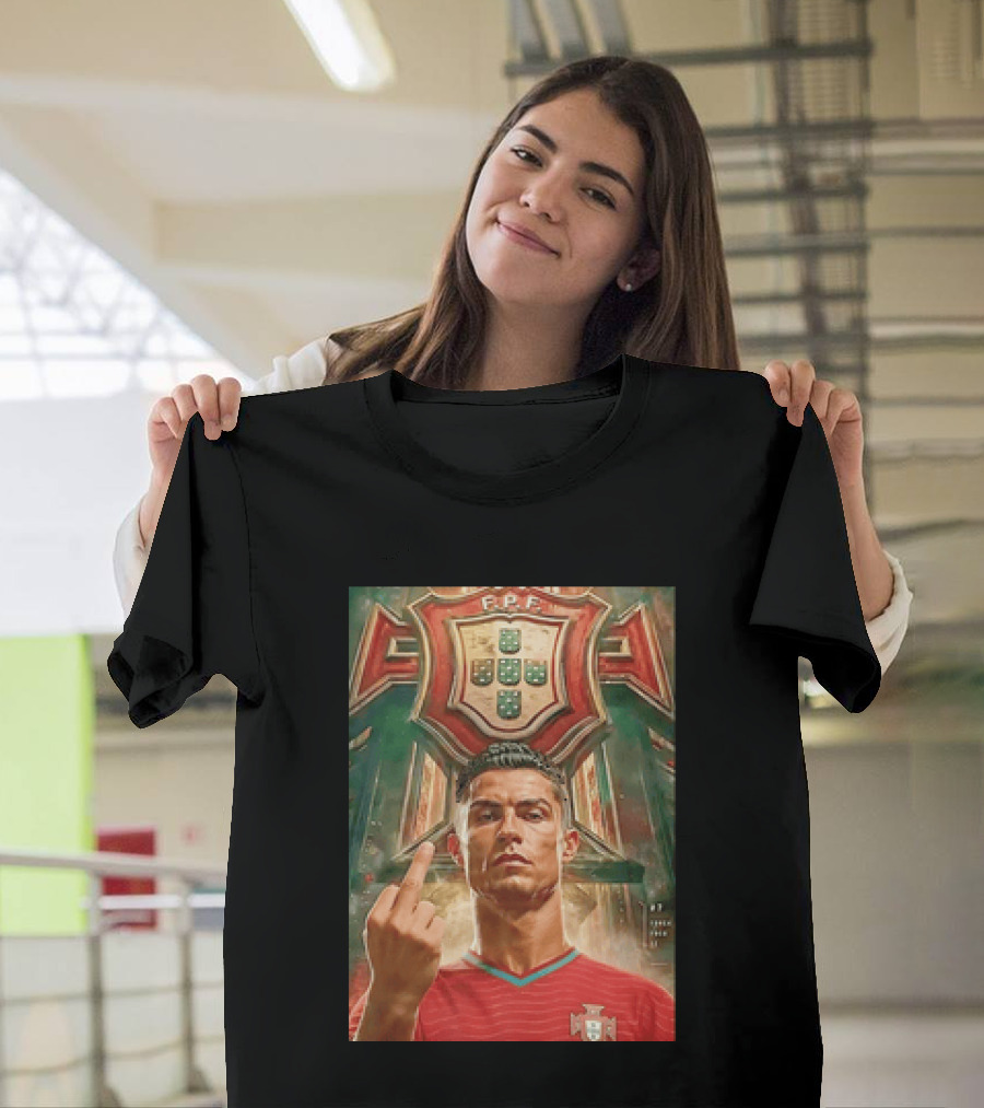 Portugal Soccer CR7 Gesture FIFA Crest T-Shirt