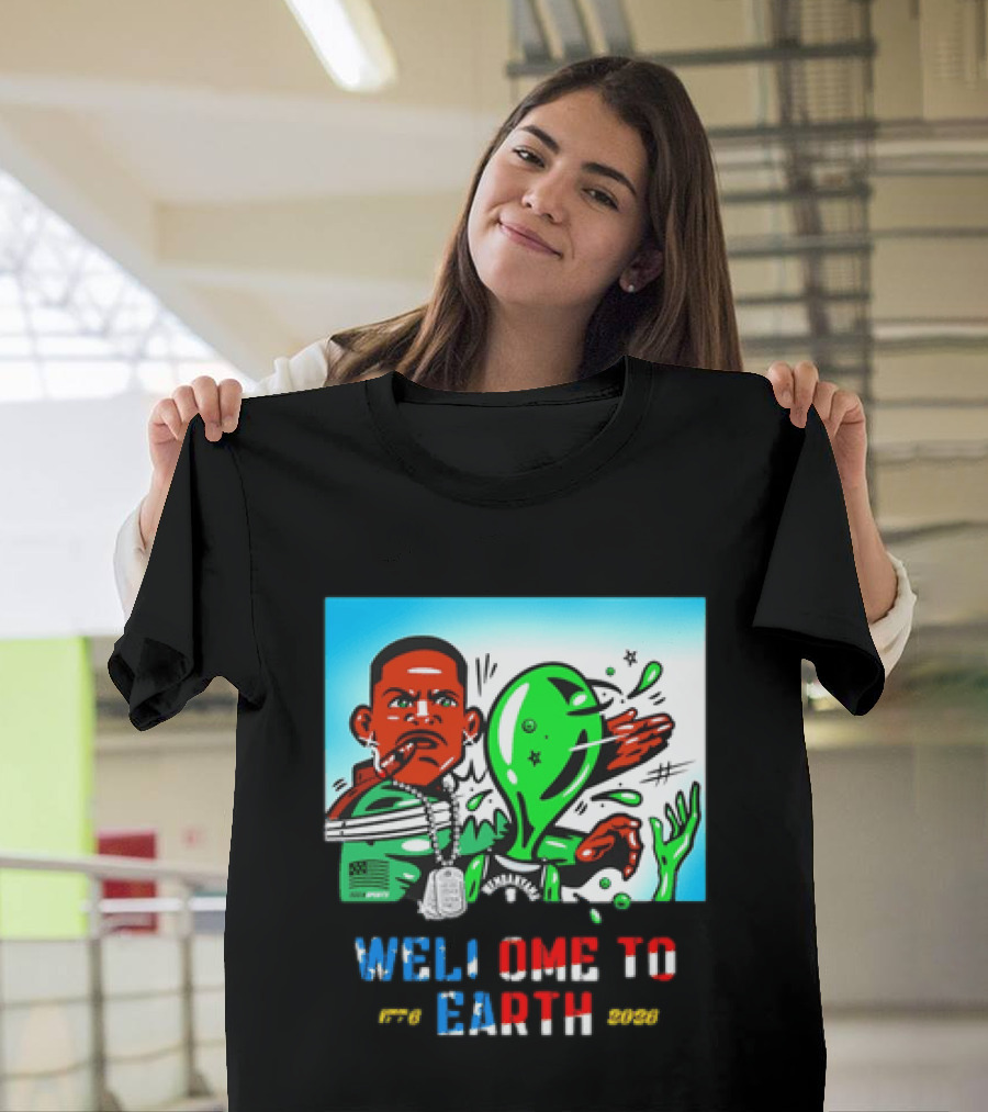 Victor Wembanyama San Antonio Spurs Welcome To Earth 1776 2026 T-Shirt