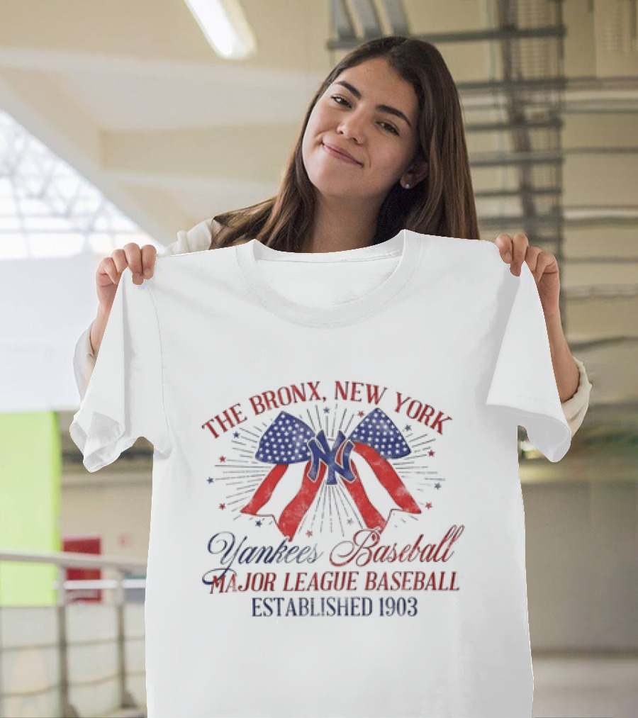 The Bronx New York Yankees Baseball Major League July 4th Established 1903 T-Shirt