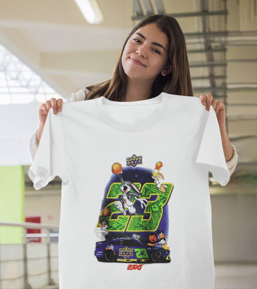 Upper Deck 23 Bugs Bunny Road Runner 23XI Racing Space Jam 30th Anniversary T-Shirt