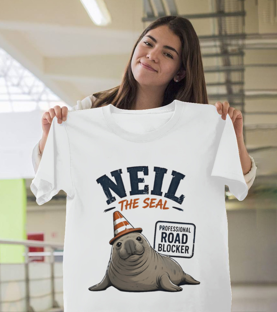 Neil The Seal Traffic Cone Hat Professional Road Blocker T-Shirt