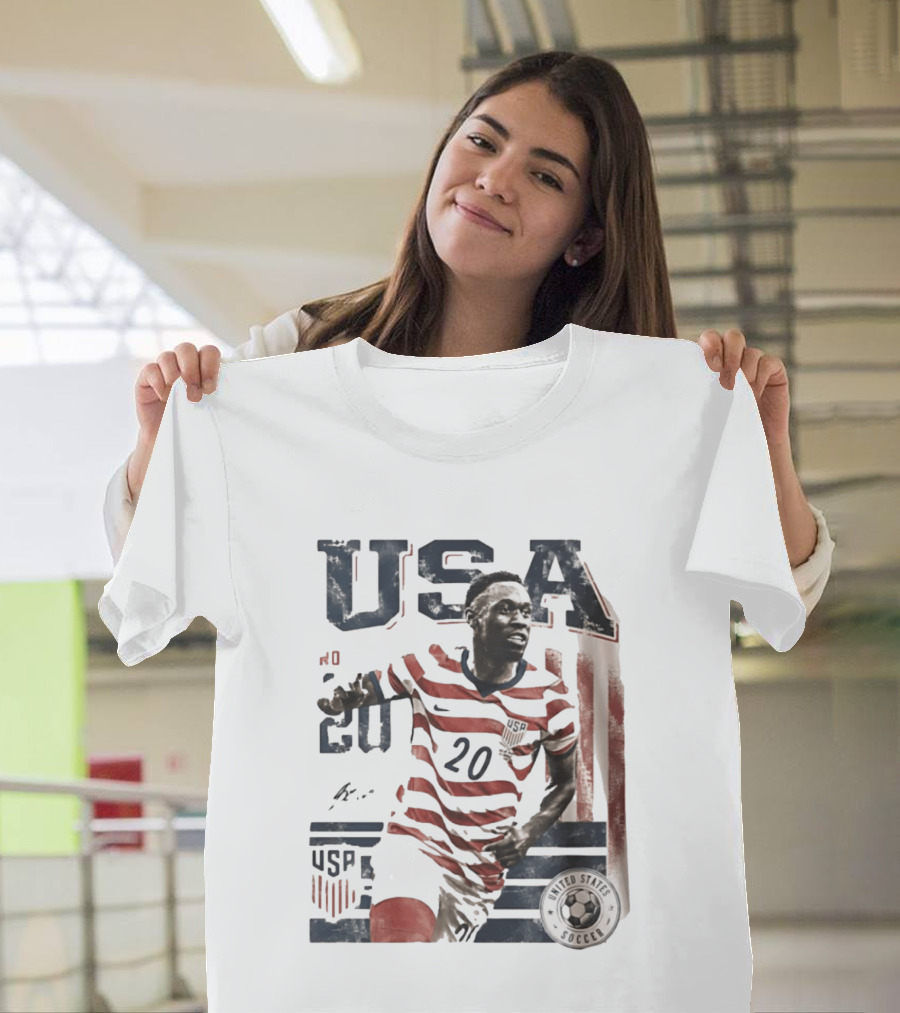 USA Soccer No. 20 United States Soccer Folarin Balogun T-Shirt