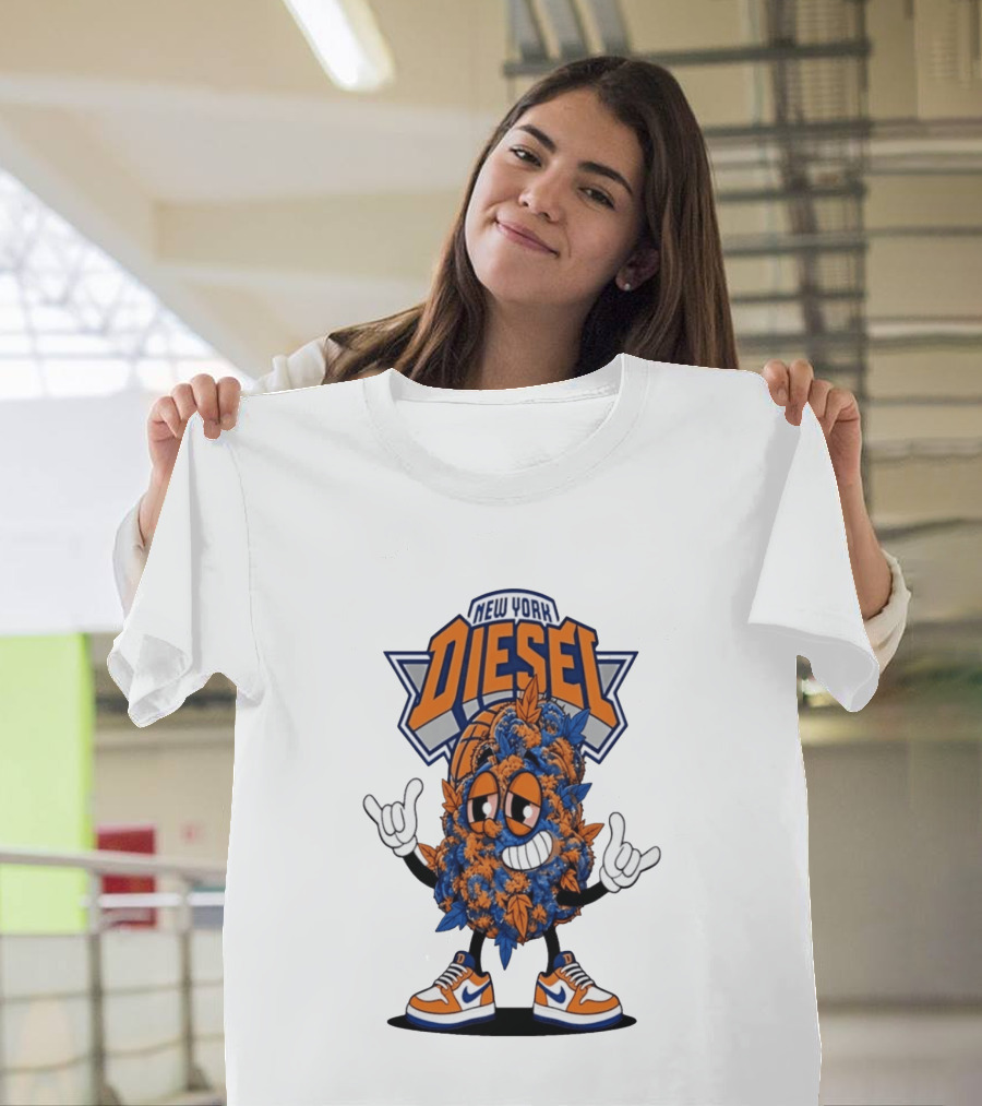 New York Diesel Basketball Weed Character Sneakers T-Shirt