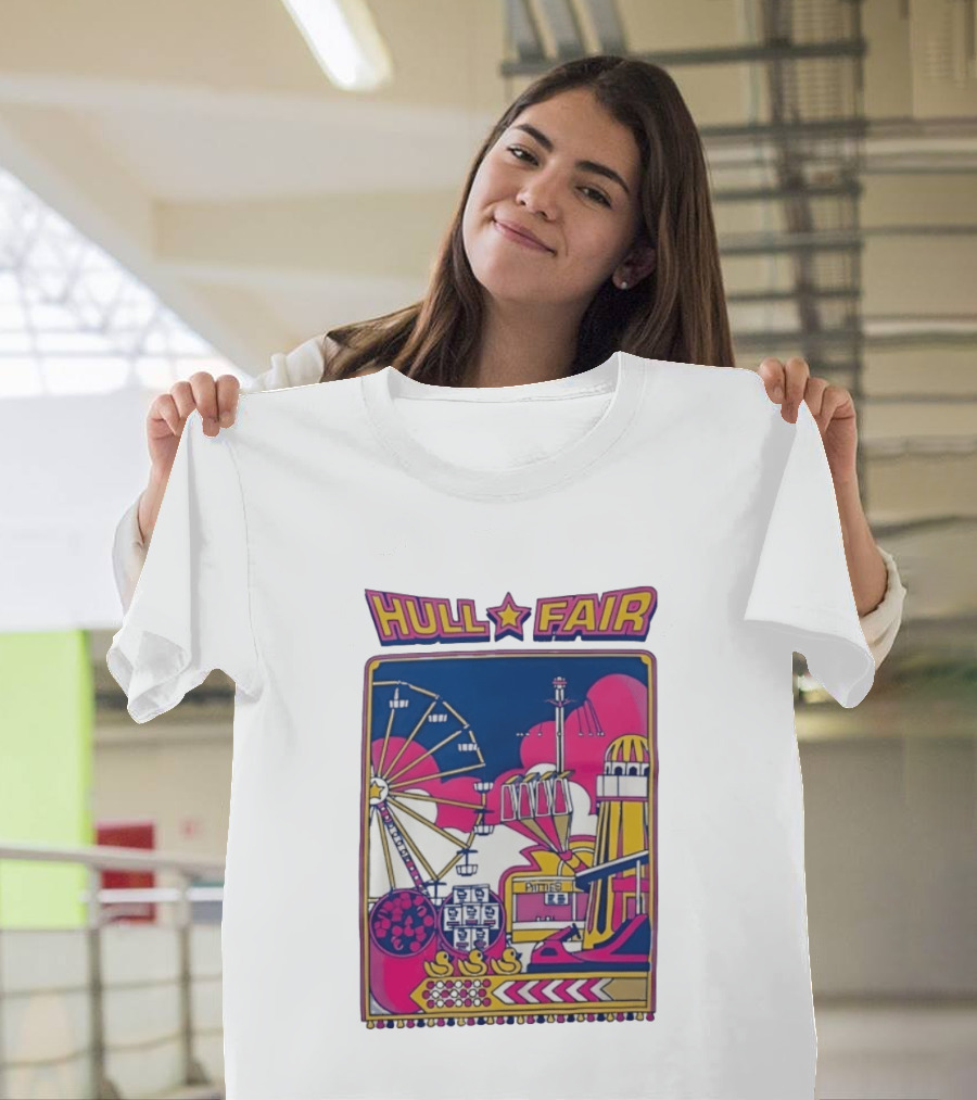 Hull Fair Ferris Wheel Carnival Rides And Helter Skelter T-Shirt