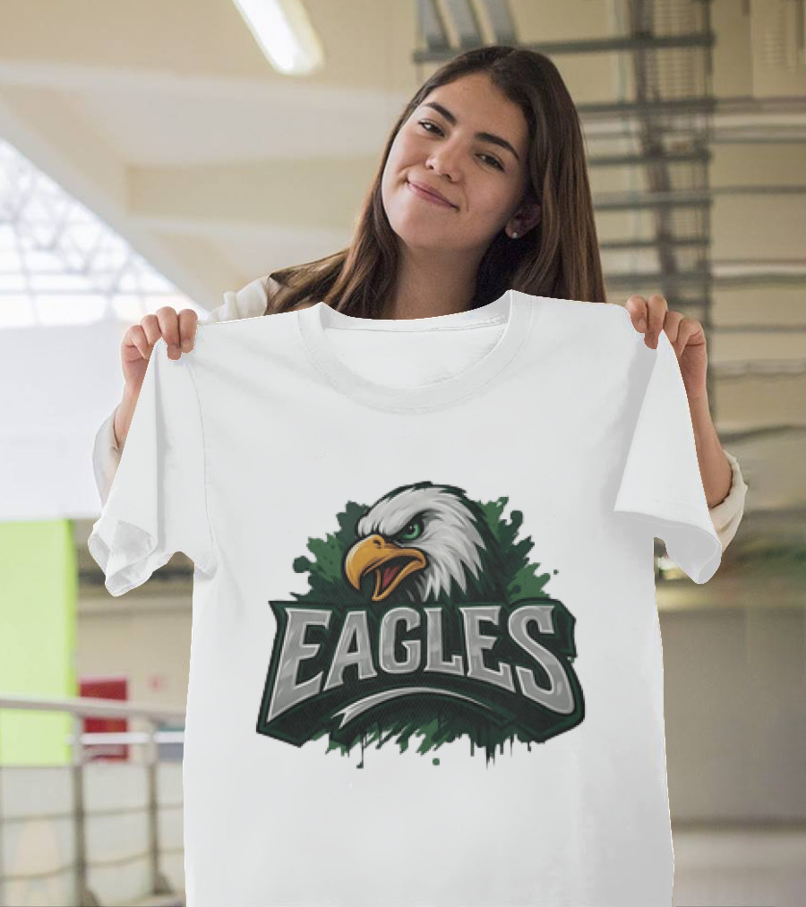 Philadelphia Eagles Distressed Graffiti Style Eagles Head T-Shirt