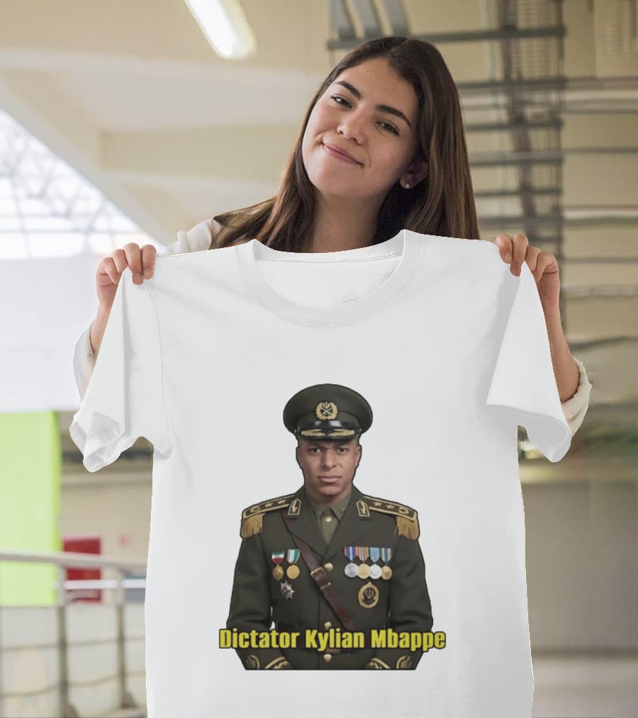 Kylian Mbappe France National Team Dictator Kylian Mbappe Military Uniform T-Shirt