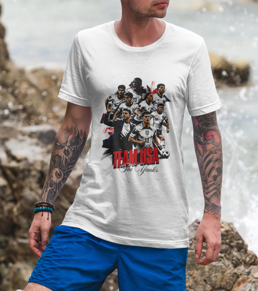 Team USA The Yanks USMNT Collage T-Shirt
