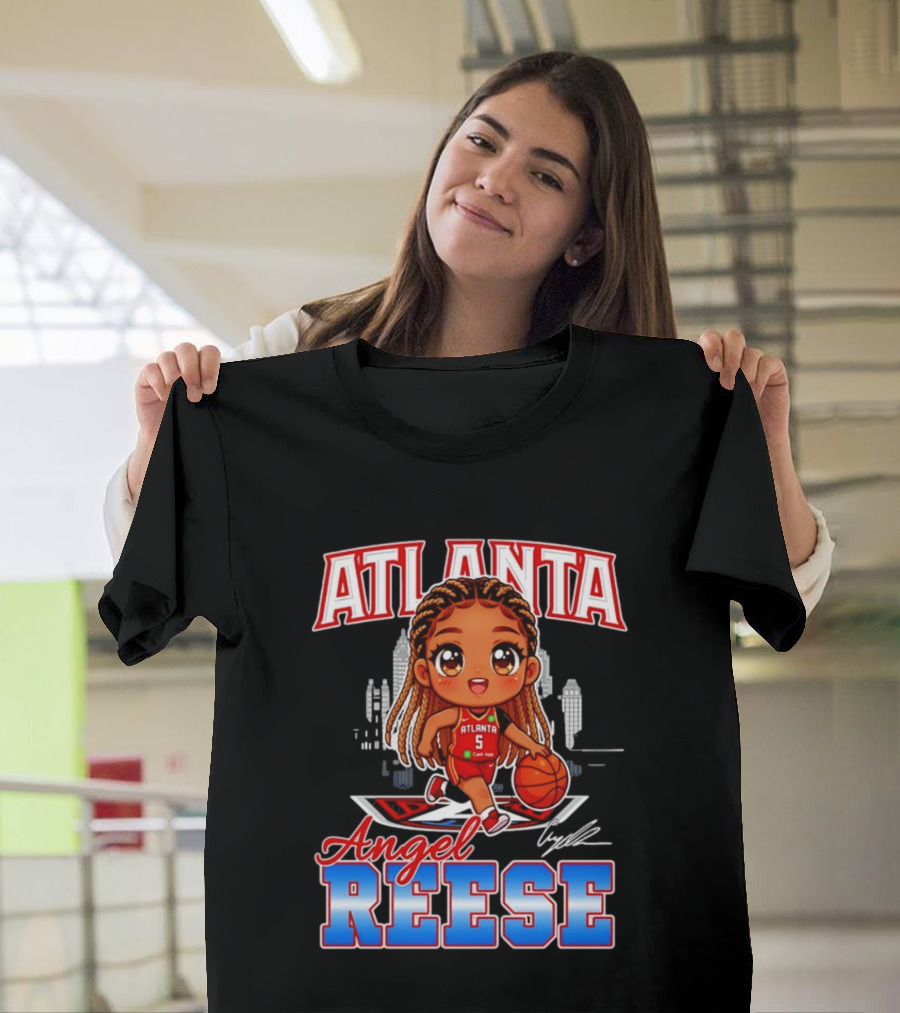 Atlanta Angel Reese Caricature Basketball Player Cartoon T-Shirt