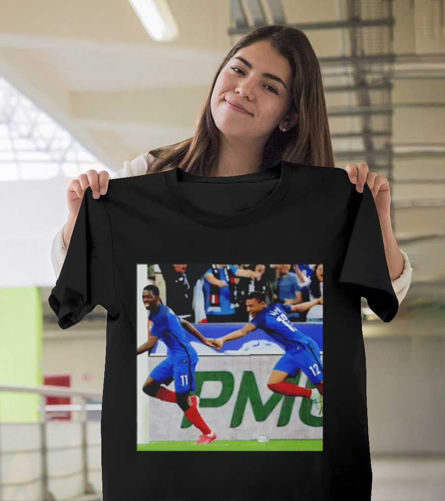 France National Team Kylian Mbappé Ousmane Dembélé Celebration T-Shirt