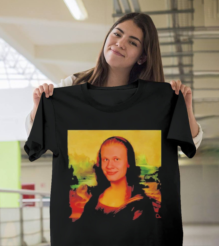 Mona Lisa Erling Haaland Manchester City Meme T-Shirt