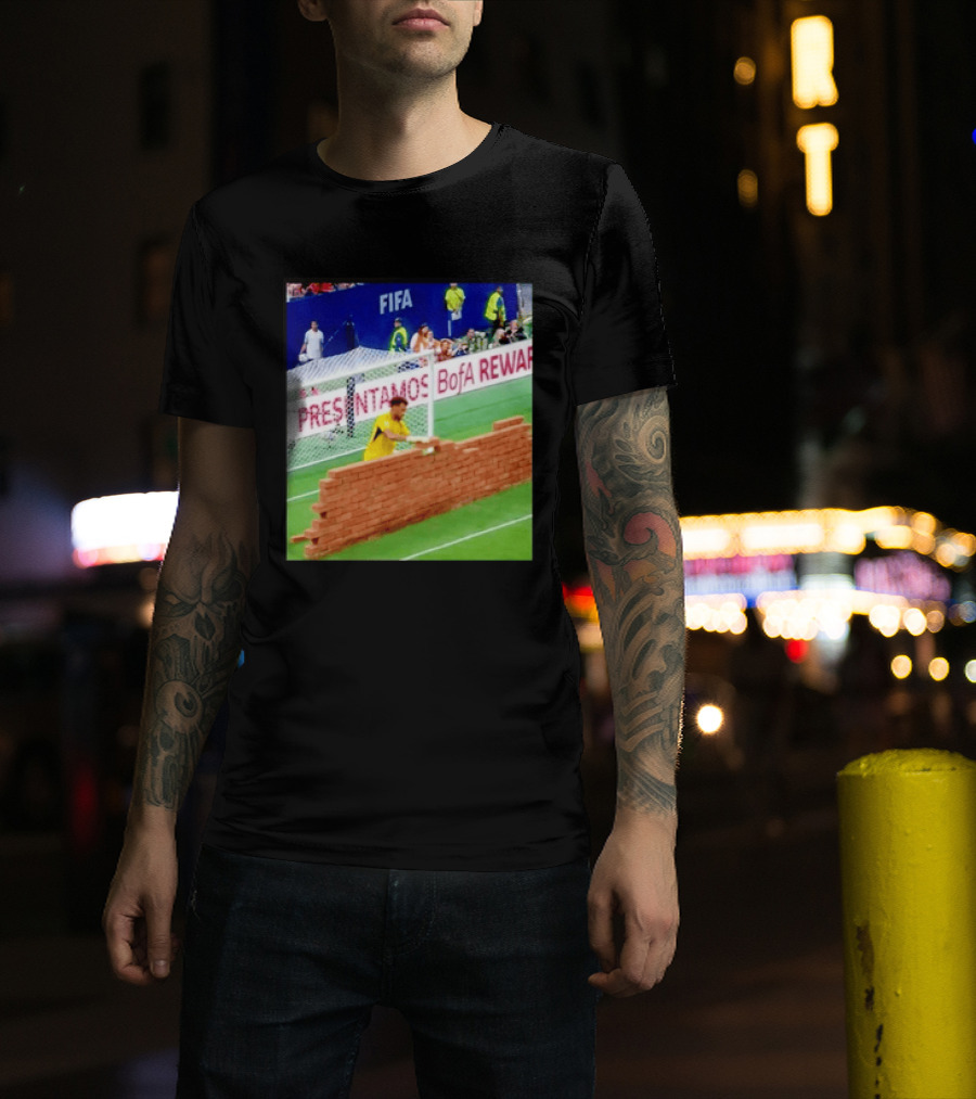 Vozinha Cape Verde FIFA Goalkeeper Meme Brick Wall Soccer Humor T-Shirt