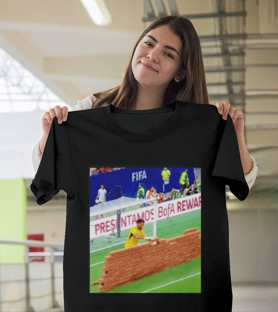 Vozinha Cape Verde FIFA Goalkeeper Meme Brick Wall Soccer Humor T-Shirt