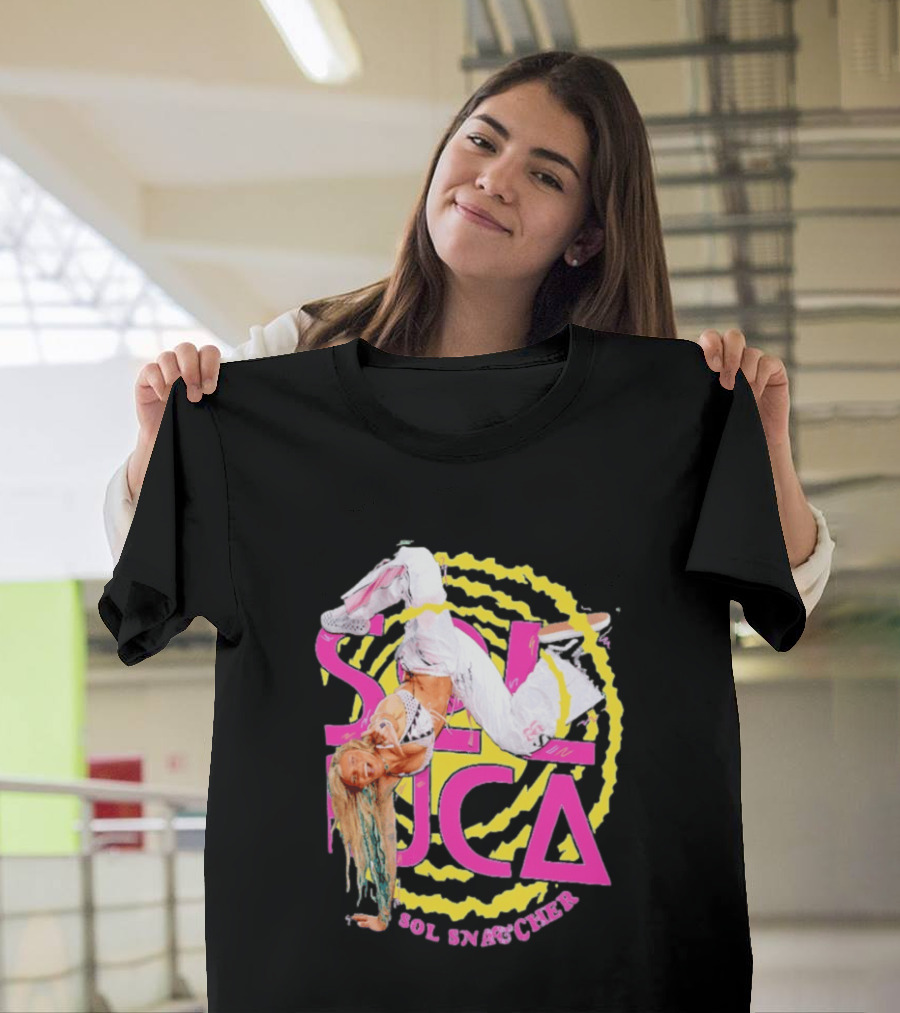 Sol Ruca Sol Snatcher WWE NXT Wrestling Star Colorful Backflip Action T-Shirt