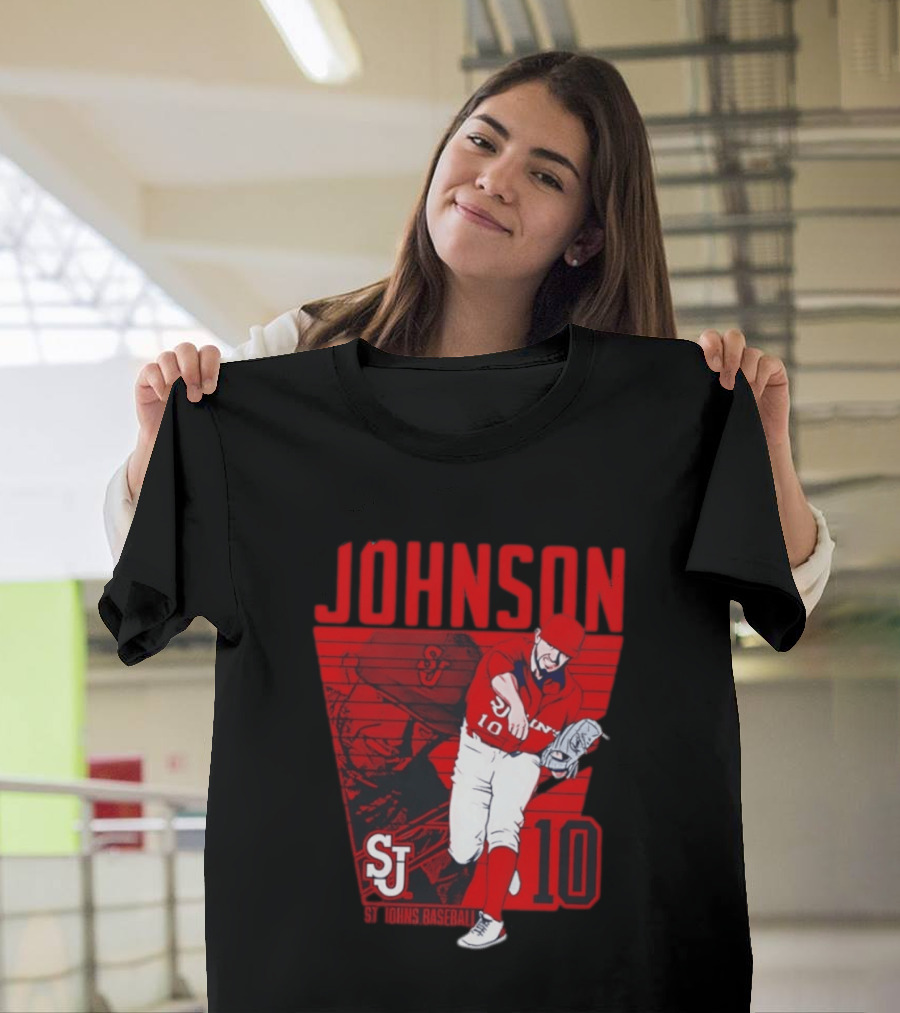 St. John's Baseball Johnson 10 Player Action T-Shirt