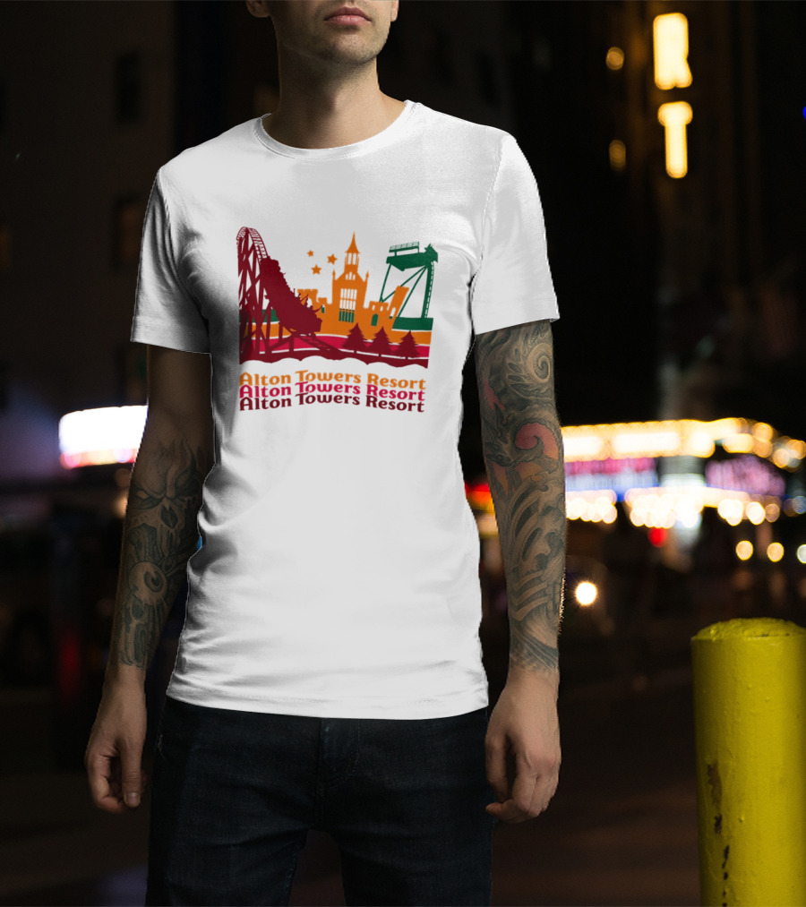Alton Towers Resort Iconic Rides And Castle Attractions T-Shirt