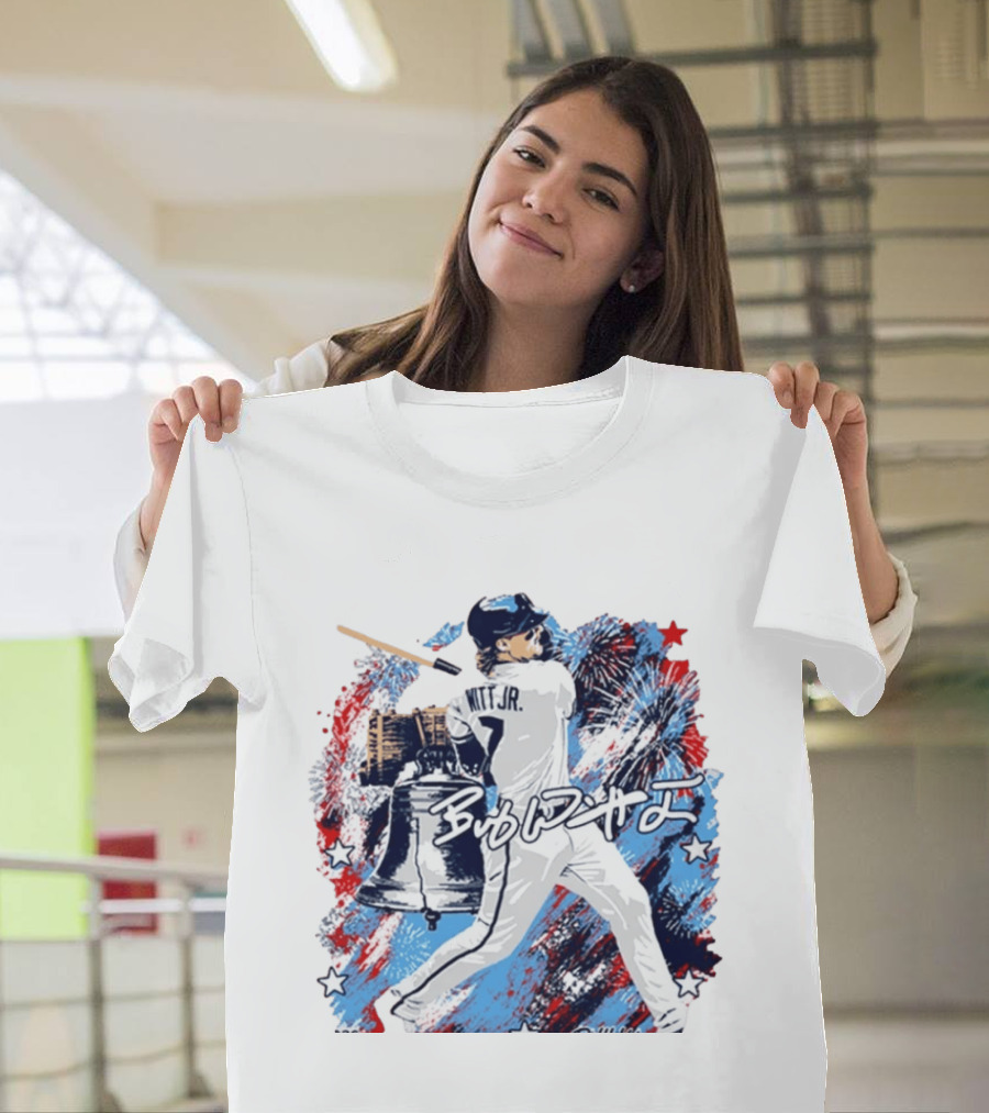 Bobby Witt Jr 2026 Philly Liberty Bell And Fireworks Baseball T-Shirt