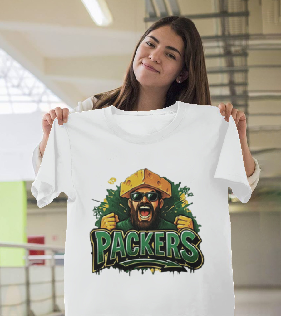 Packers Cheesehead Fan Graffiti T-Shirt
