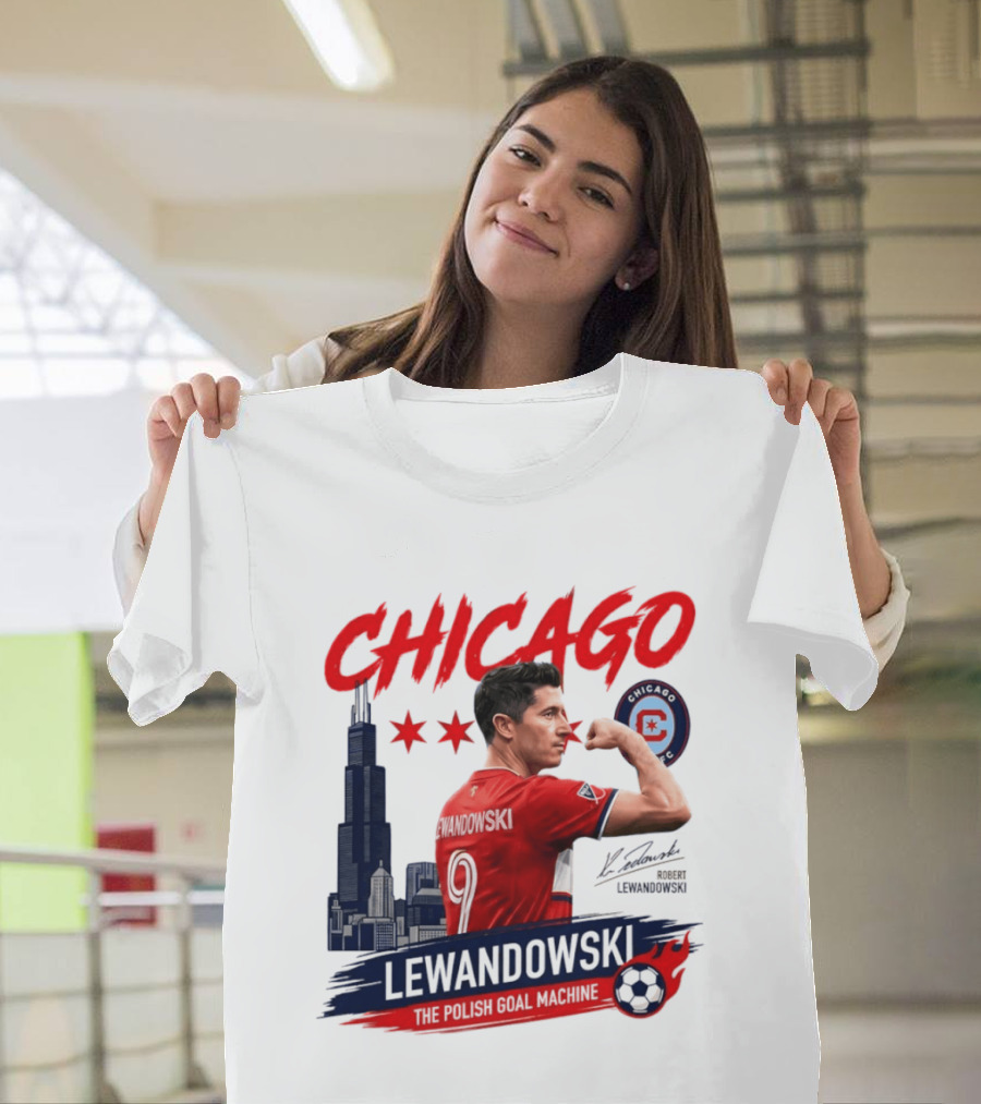 Chicago Fire FC Lewandowski The Polish Goal Machine T-Shirt