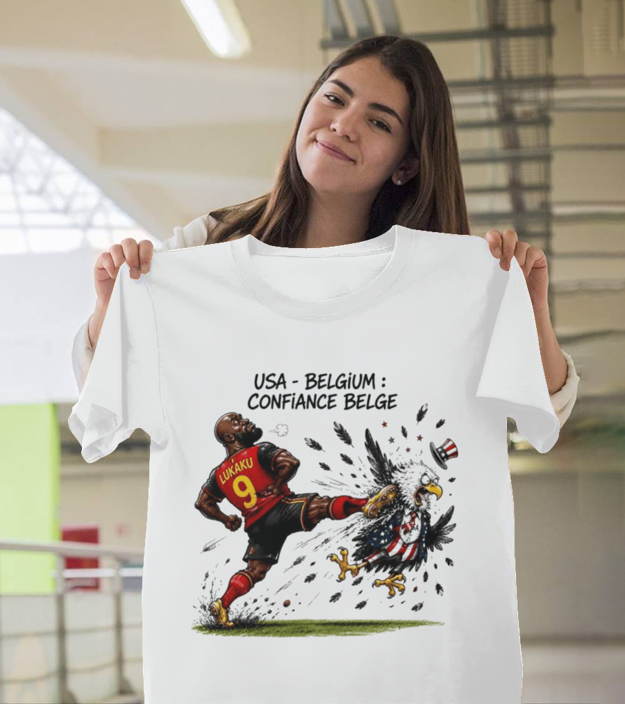 USA Belgium Confiance Belge Romelu Lukaku Cartoon T-Shirt