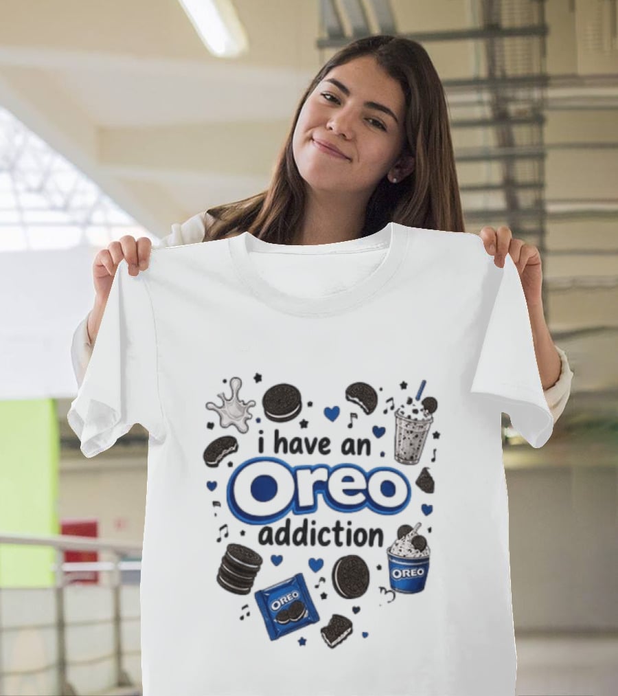 I Have An Oreo Addiction Cookies Milkshake Love T-Shirt